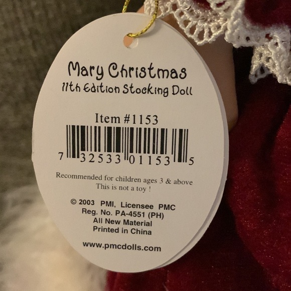 Precious Moments Stocking Doll Mary Christmas - Picture 3 of 6